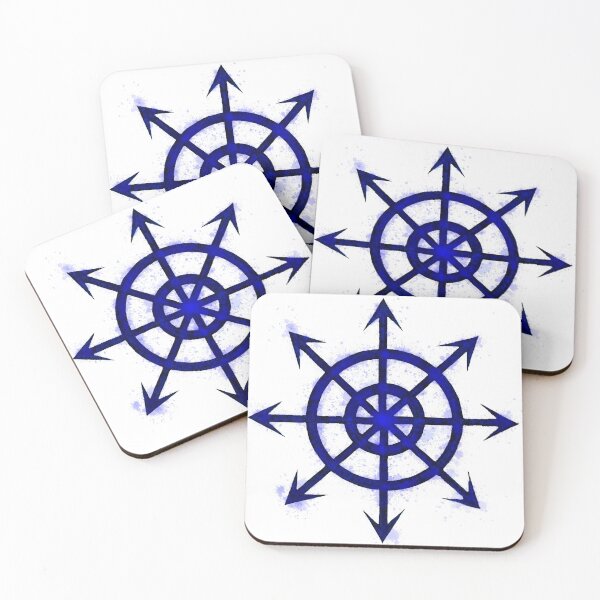Item preview, Chaos star blue splatter designed and sold by NerdScribblings.