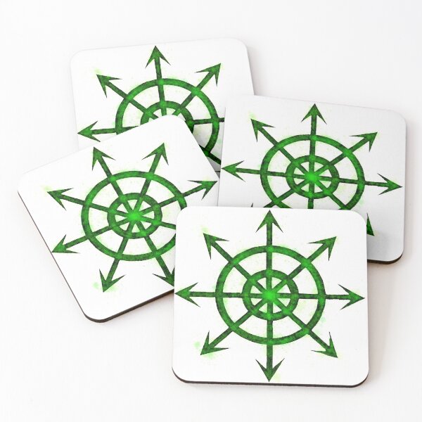 Item preview, Chaos star green splatter designed and sold by NerdScribblings.