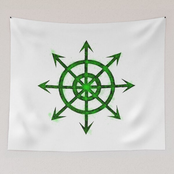 Item preview, Chaos star green splatter designed and sold by NerdScribblings.