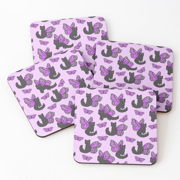 Item preview, Purple Butterfly Cat designed and sold by BiscuitSnack.