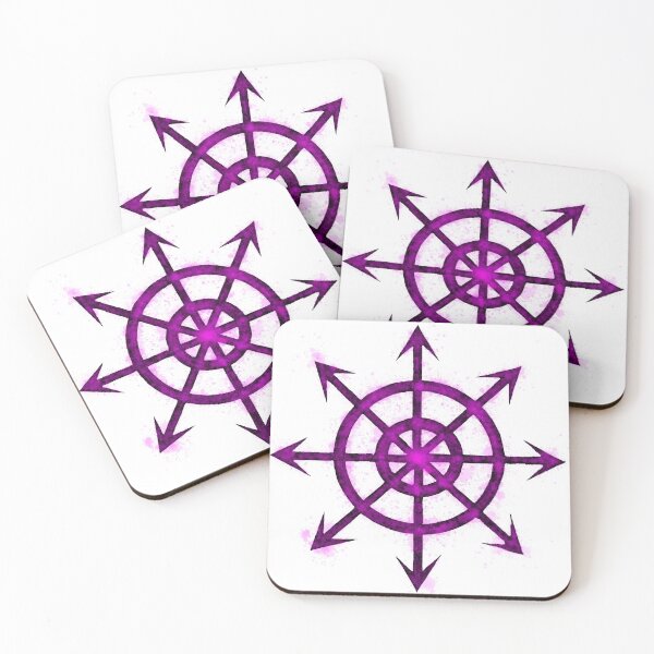 Item preview, Chaos star purple splatter designed and sold by NerdScribblings.