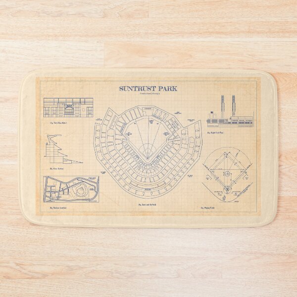 Item preview, SunTrust Park (Old Blue Grid) designed and sold by BGALAXY.