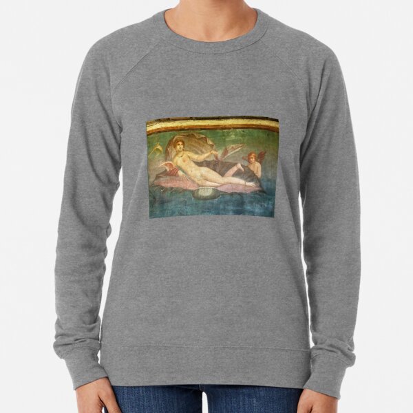 Naked Woman Venus On Clamshell Fresco Pompeii Roman Lightweight Sweatshirt