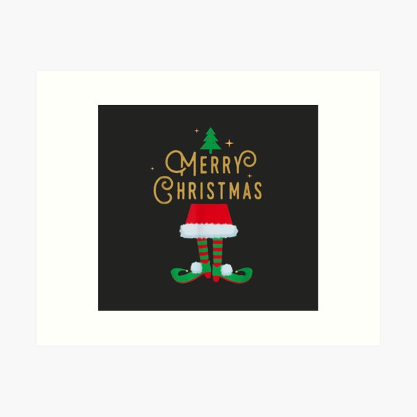 Merry Christmas Elf, Dwarf Legs Collection & Happy New Year T-Shirt Art Print