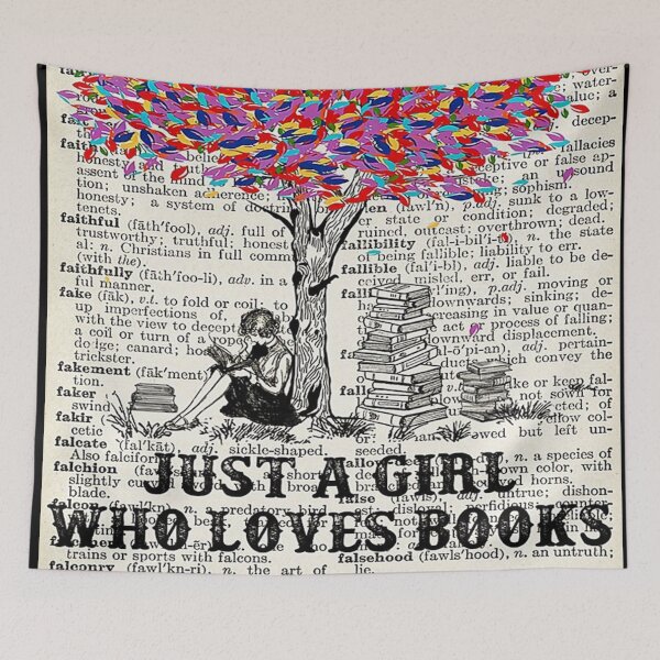 Item preview, just a girl who love books designed and sold by LQTDesigns.