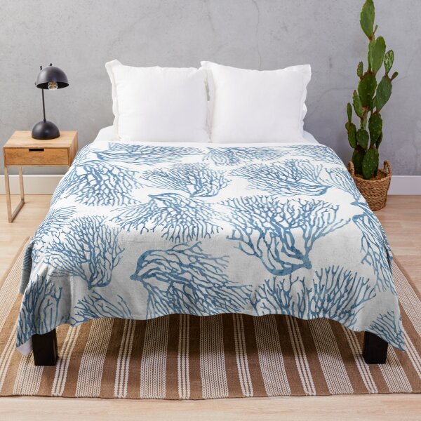 Item preview, Blue Sea Fan Coral Pattern - Coastal Theme designed and sold by Primroaddesigns.
