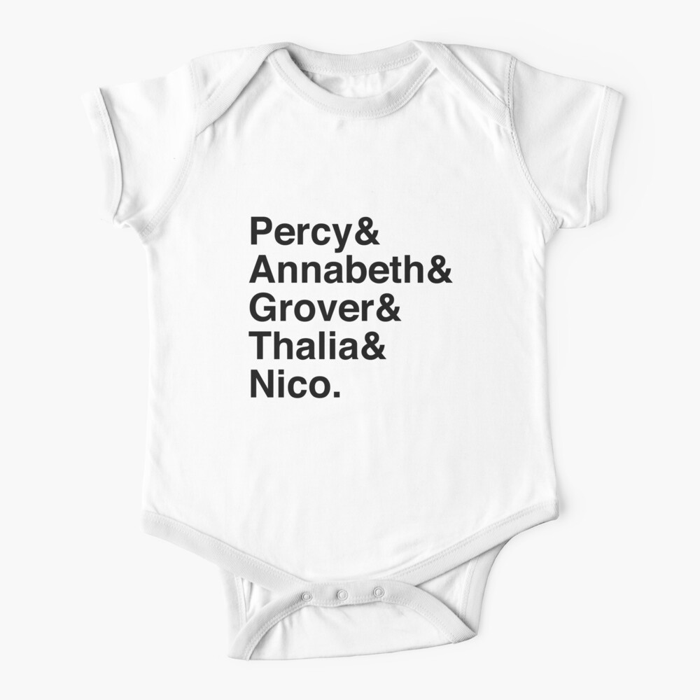 Percy Annabeth Grover Thalia Nico Percy Jackson Baby One Piece By Kitmagic Redbubble