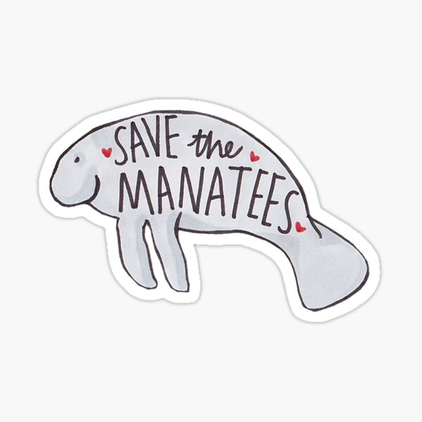 Save the Manatees Sticker