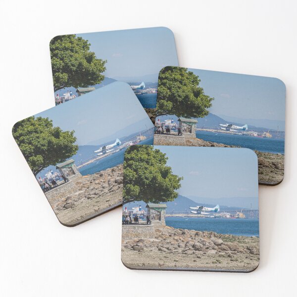 Item preview, A float plane taking off from Coal Harbour and passing Stanley Park in Vancouver designed and sold by SnapTPhotograph.