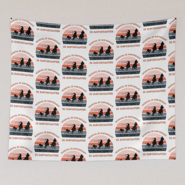 Item preview, School is important but team roping is importanter - a retro vintage design  designed and sold by AnnaMelekhina.