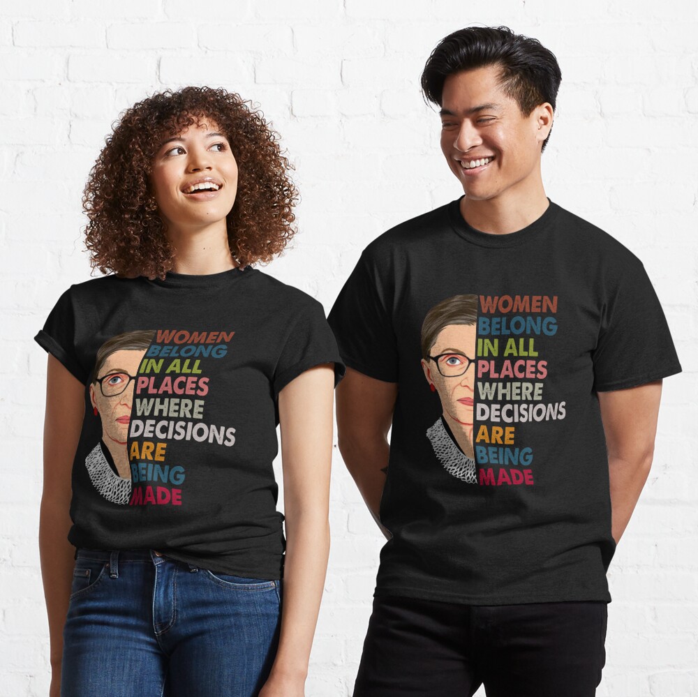 Women Belong In All Places Ruth Bader Ginsburg RBG Feminist Throw