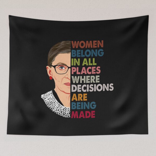 Item preview, Las mujeres pertenecen a todos los lugares Ruth Bader Ginsburg RBG Feminista designed and sold by Enraged46.