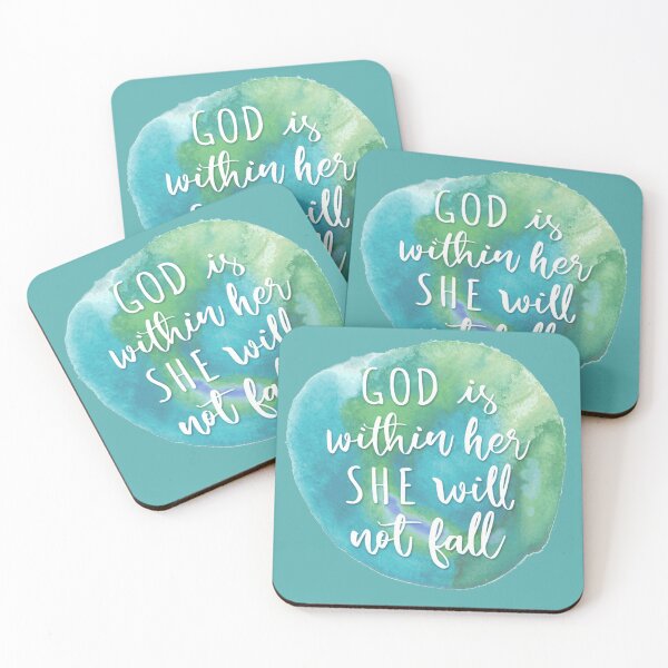 Item preview, Watercolor Psalm 46:5 - Biscay Green designed and sold by amazingjoy.