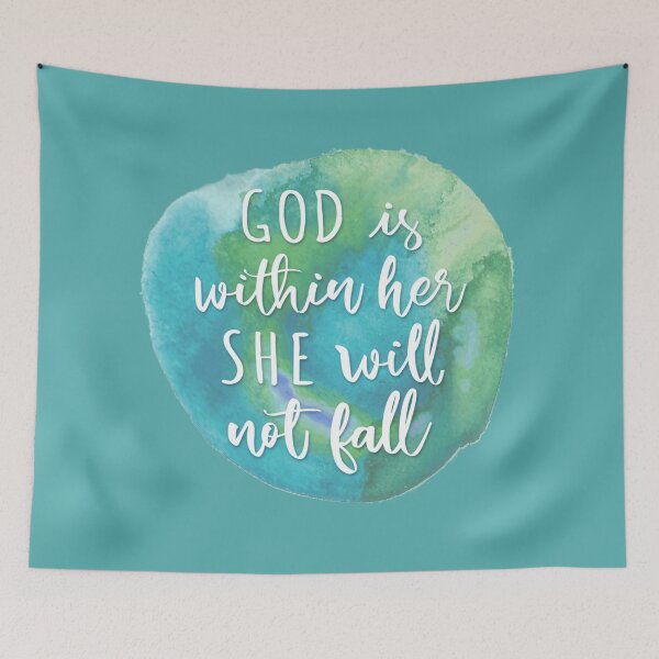 Item preview, Watercolor Psalm 46:5 - Biscay Green designed and sold by amazingjoy.
