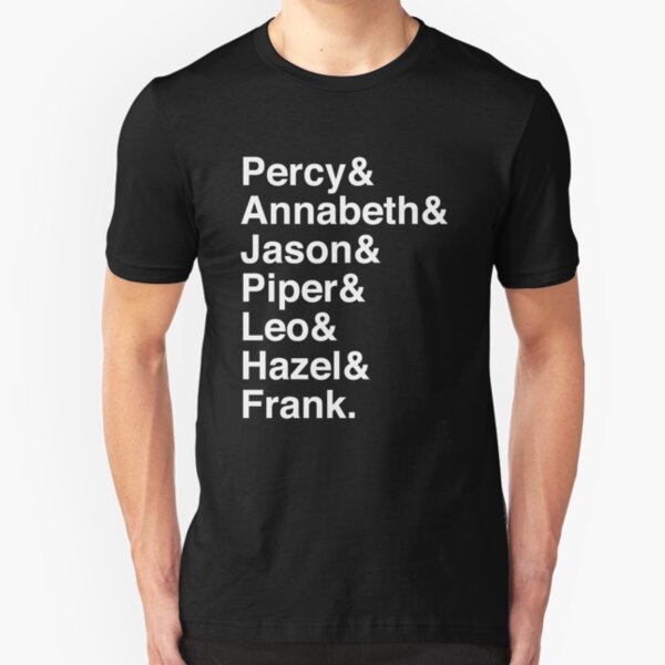 Percy & Annabeth & Jason & Piper & Leo & Hazel & Frank. (Percy Jackson) (Inverse) Slim Fit T-Shirt