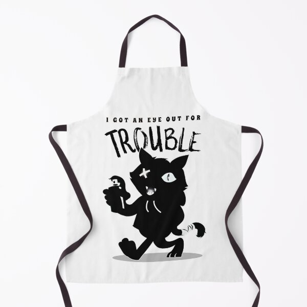 Item preview, I Got An Eye For Trouble Cool Cat Graffiti Art Shaded Black and White designed and sold by TeachUrb.