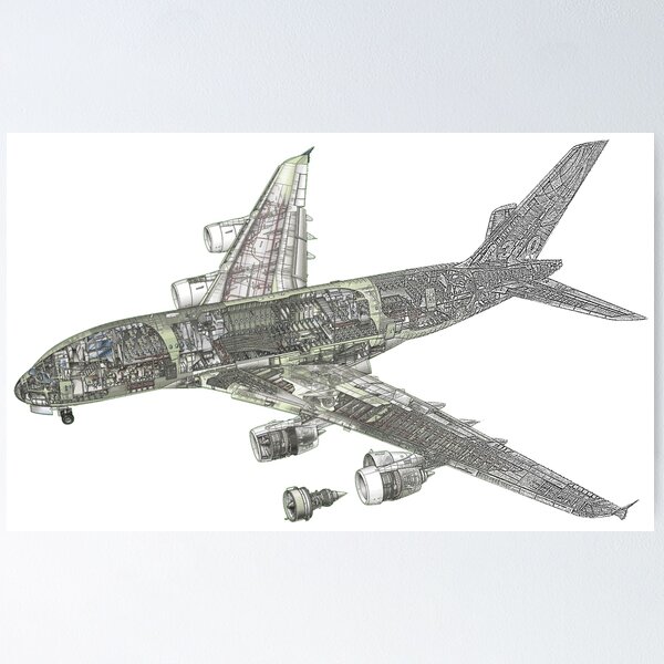 Vista previa del artículo con la obra «Corte de Airbus A 380», diseñado y vendido por DrTigrou.
