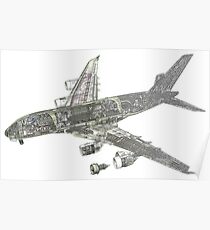 Airbus A 380 Cutaway Poster
