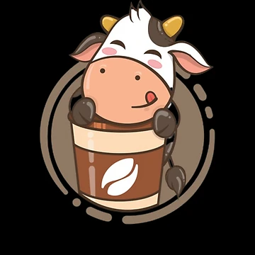 Artwork thumbnail, Coffee then cows by Rakos-Merch