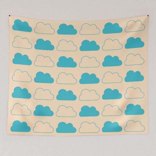 Item preview, Blue Clouds on a light yellow sky designed and sold by CSouissi.