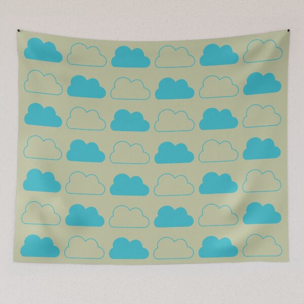 Item preview, Blue Clouds on a light green sky designed and sold by CSouissi.