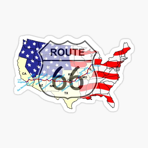Blechschild 20 x 30 Werbeschild Art Route 66 Route 66 Map 20208 