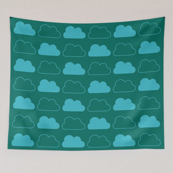Item preview, Blue Clouds on a dark green sky designed and sold by CSouissi.