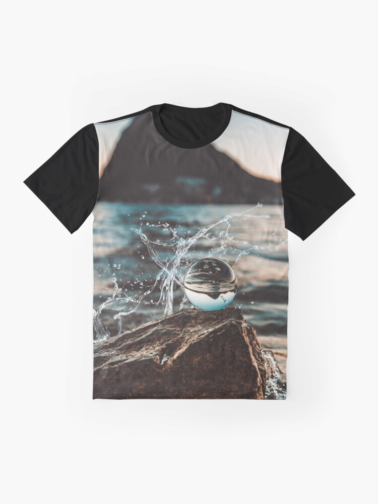 Alternate view of Ocean water droplet - Funny Graphic T-Shirt