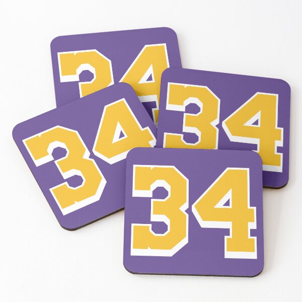 Item preview, 34 Yellow Number thirty-four Purple Basketball Jersey designed and sold by elhefe.