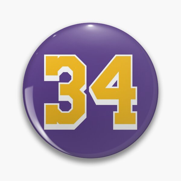 Item preview, 34 Yellow Number thirty-four Purple Basketball Jersey designed and sold by elhefe.