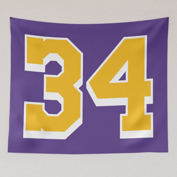 Item preview, 34 Yellow Number thirty-four Purple Basketball Jersey designed and sold by elhefe.