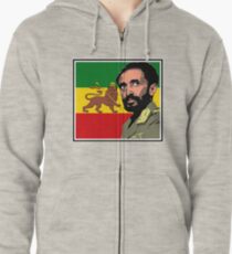 Haile Selassie-Löwe von Juda Hoodie mit Reißverschluss