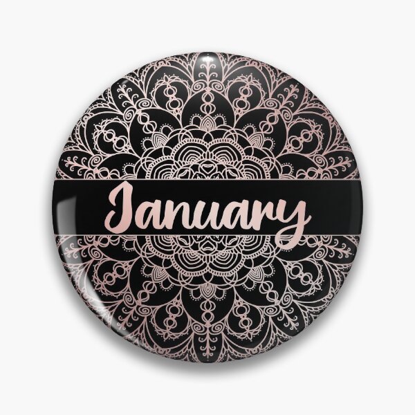 Item preview, January month for bullet journal in rose gold designed and sold by felinefeelings.