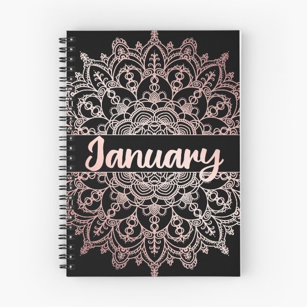 Item preview, January month for bullet journal in rose gold designed and sold by felinefeelings.