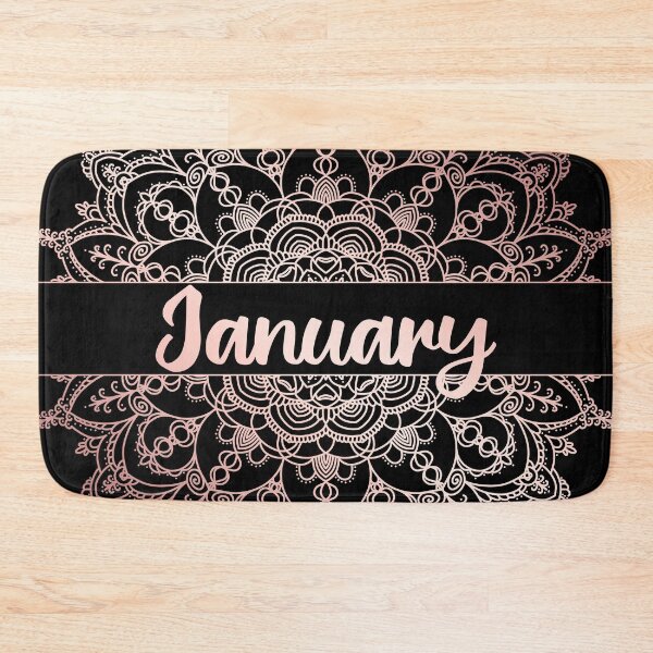 Item preview, January month for bullet journal in rose gold designed and sold by felinefeelings.