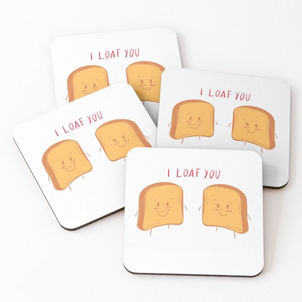 Item preview, I loaf you- loaf pun designed and sold by afrapaints.