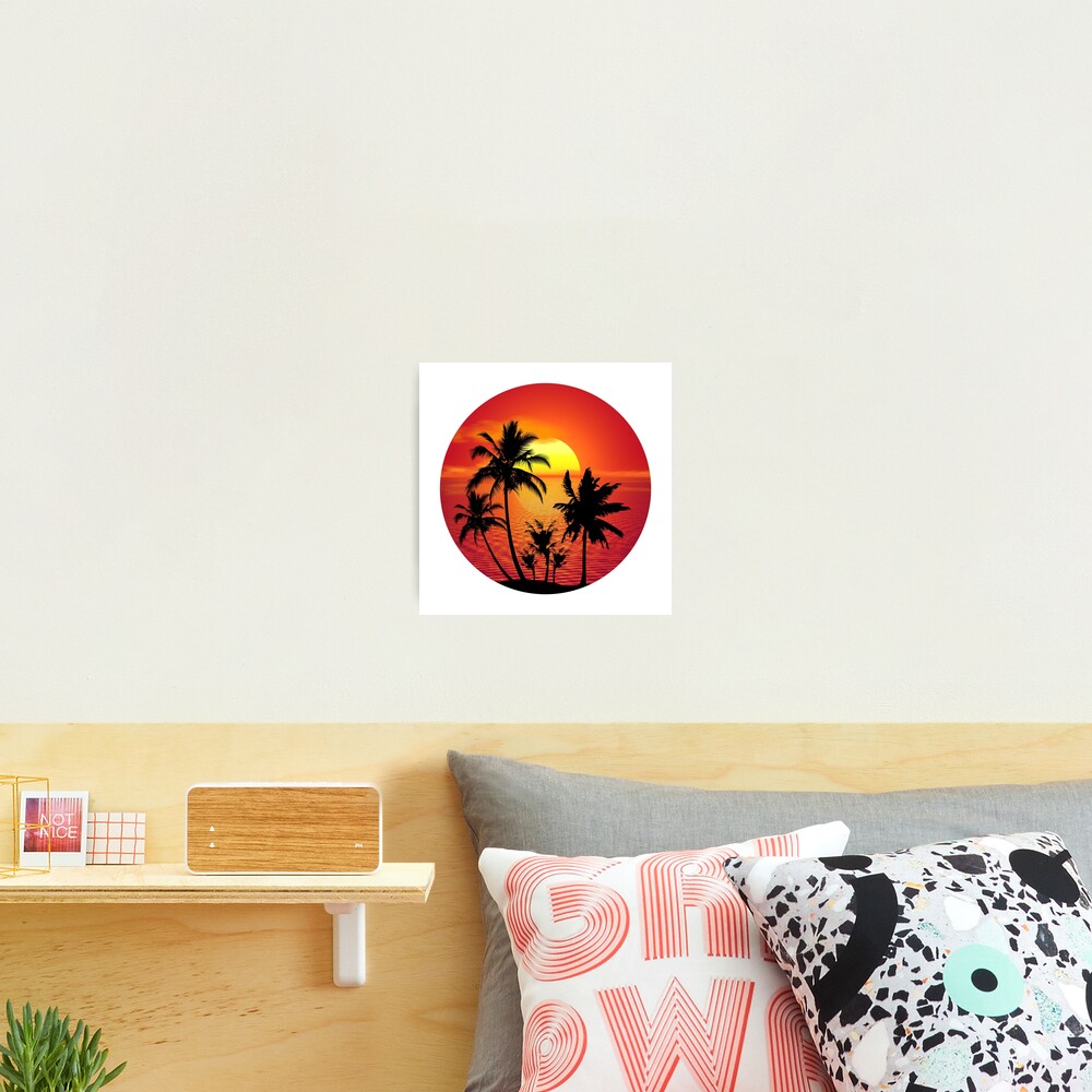 Palm Tree Sun Wall Sticker