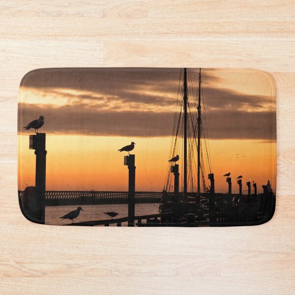 Item preview, Silhouetted seagulls at sunrise designed and sold by Violaman.