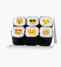 Emoji Sushi Greeting Card