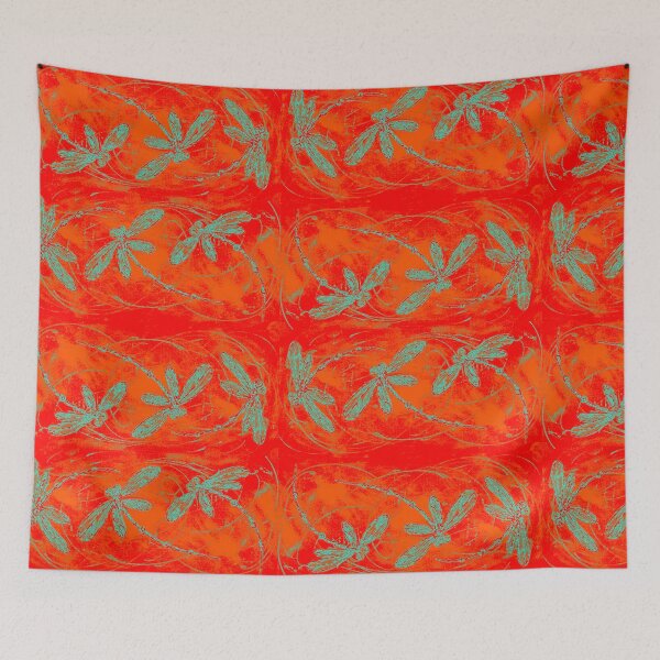 Item preview, Red Hot Dragonfly Dance designed and sold by lyndseyart.