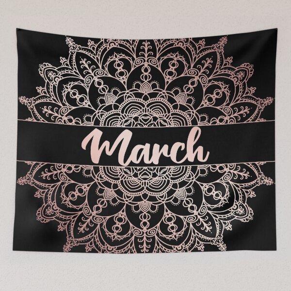 Item preview, March month for bullet journal in rose gold designed and sold by felinefeelings.