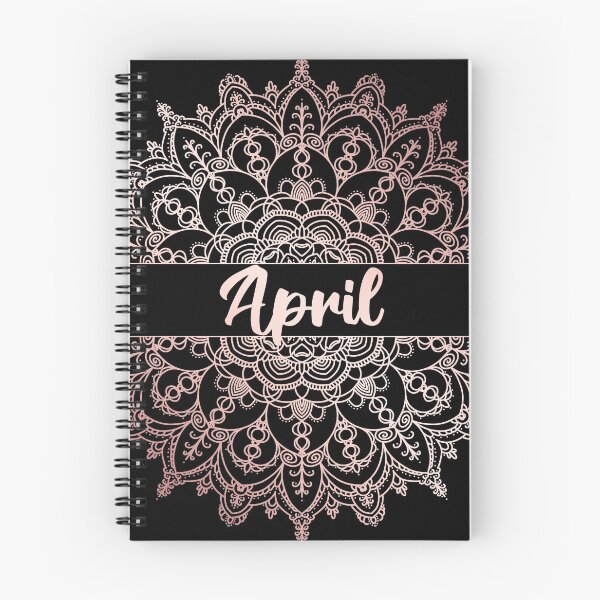 Item preview, April month for bullet journal in rose gold designed and sold by felinefeelings.