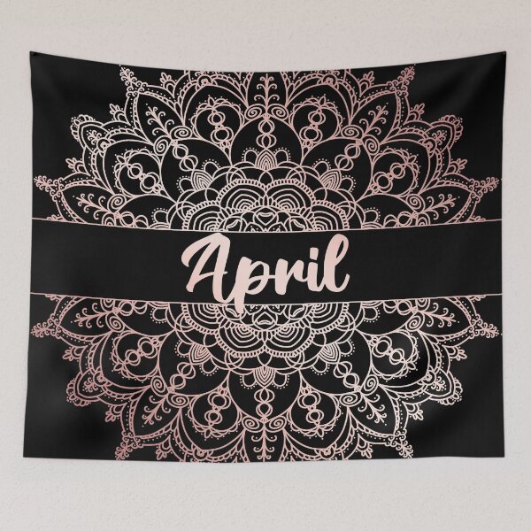 Item preview, April month for bullet journal in rose gold designed and sold by felinefeelings.
