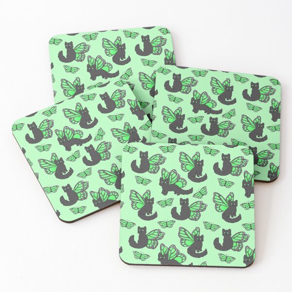 Item preview, Green Butterfly Cat designed and sold by BiscuitSnack.