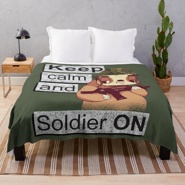 Item preview, Keep calm and Soldier on - Sodaten sloth sloth designed and sold by DreiAlpha.