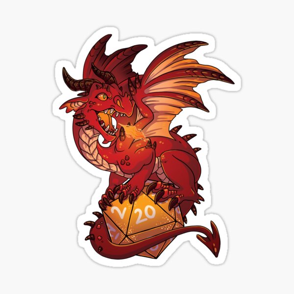 Red Dragon Dice Guardian Sticker