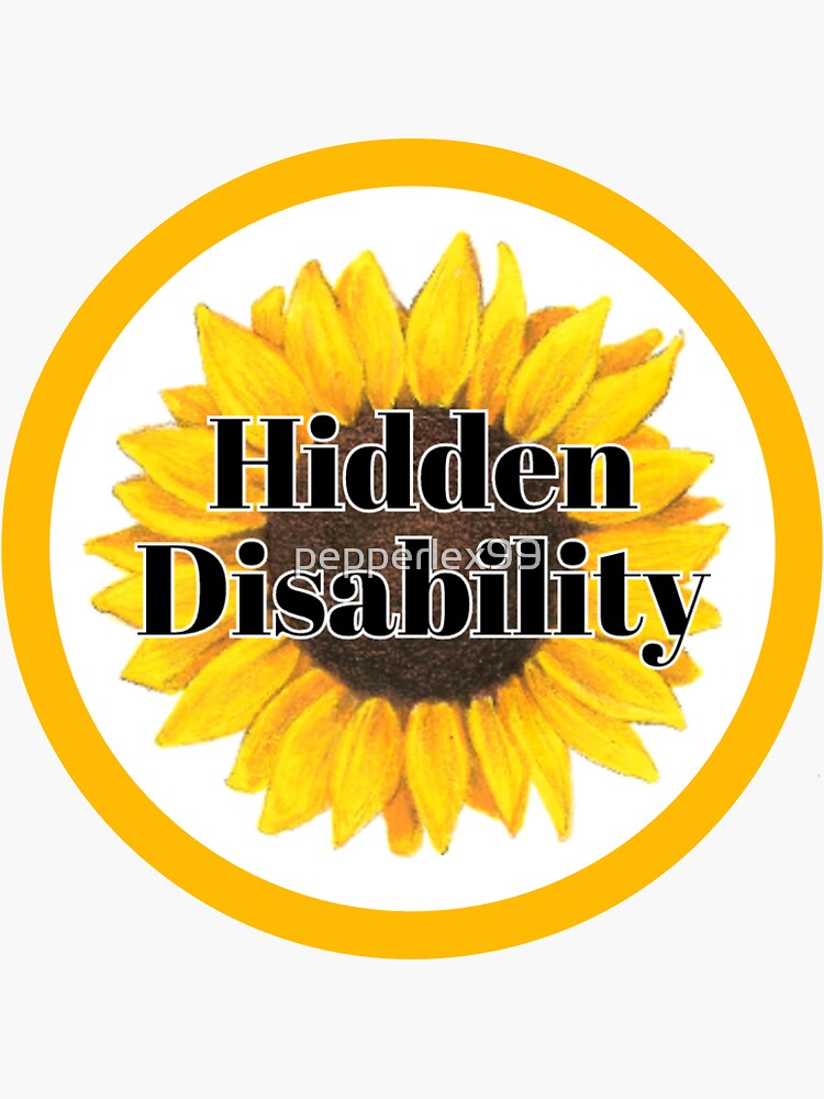 Hidden Disability Sunflower Sticker By Pepperlex99 Redbubble 1308