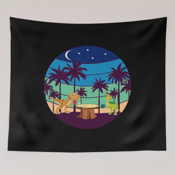 Item preview, Dinos playing table tennis, funny. designed and sold by Bodino.