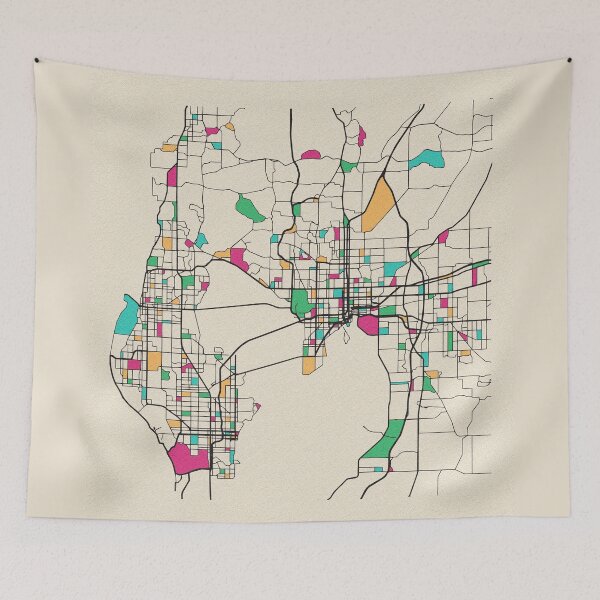 Item preview, Tampa, Florida Street Map designed and sold by A Deniz Akerman.