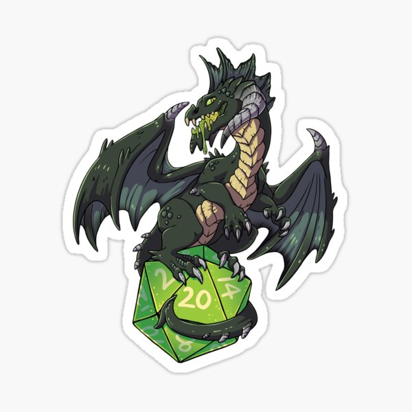 Black Dragon Dice Guardian Sticker